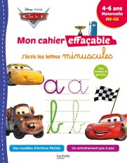 Disney - Cars  Mon cahier effaçable - J'écris les lettres minuscules (4-6 ans)