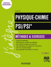 Physique-Chimie Méthodes et exercices PSI/PSI* - 2e éd.