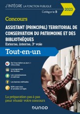 Concours Assistant (principal) territorial de conservation du patrimoine et des bibliothèques - 2023