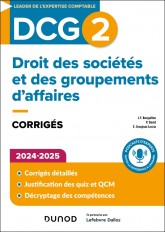 DCG 2 - Droit des sociétés et des groupements d'affaires - Corrigés 2024-2025