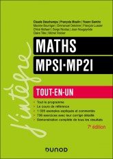 Maths MPSI-MP2I Tout-en-un - 7e éd.
