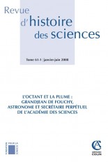 Revue d'histoire des sciences - Tome 61 (1/2008)