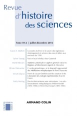 Revue d'histoire des sciences (2/2016)