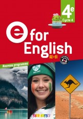 E for English 4e (éd. 2017)  - Livre