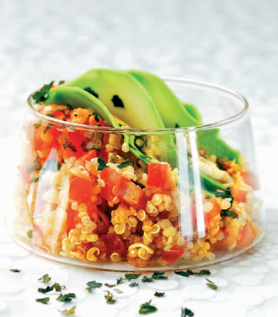 Salade de quinoa aux paillettes d’algues du livre « Curcuma en cuisine » de Garance Leureux